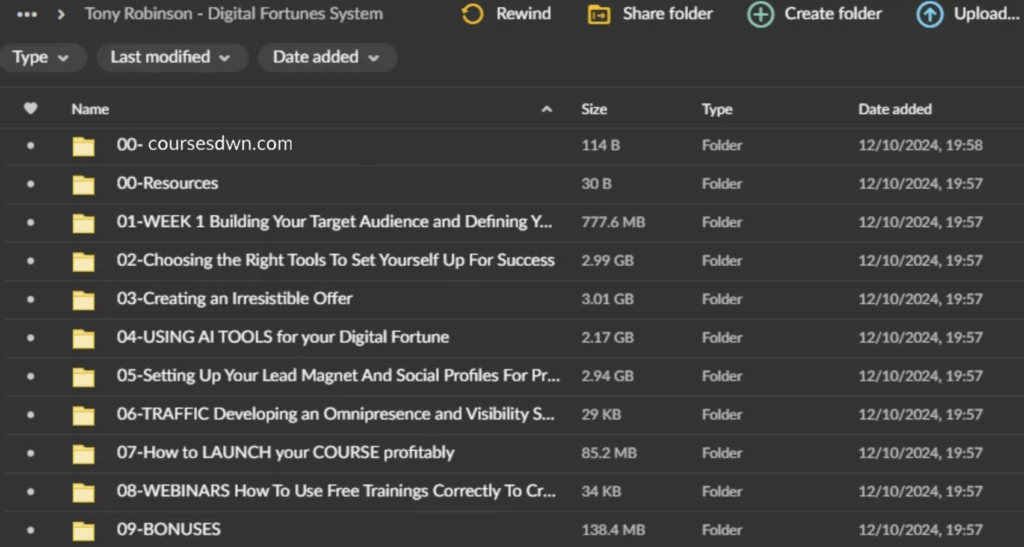 Tony Robinson – Digital Fortunes System Download